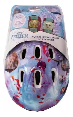 Kit Protección Para Niñas Frozen Casco Rodilleras Coderas