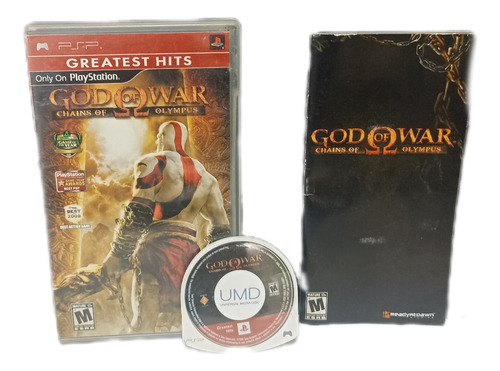 God Of War Chains Of Olympus Psp Físico Original Con Manual  (Reacondicionado)