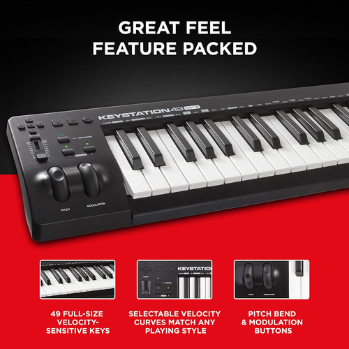 Controlador De Teclado Midi M-audio 49 Mk3, 49 Teclas