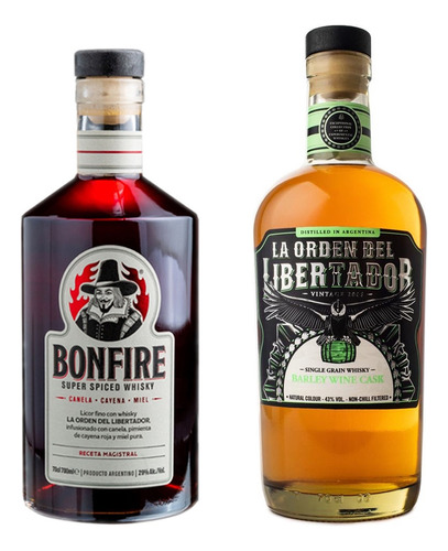 Licor Bonfire + Whisky Orden Del Libertador Barley Wine Cask