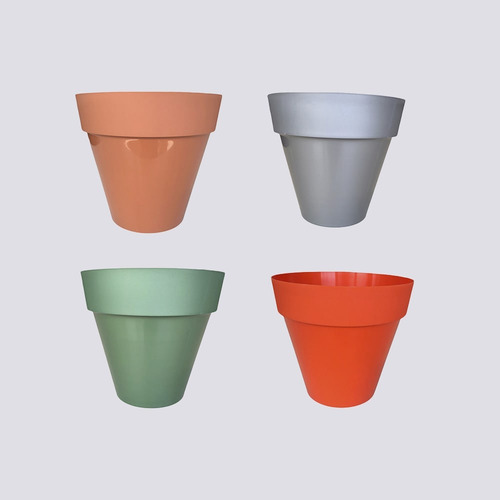 Maceta Matri Linea Josephine 24 Para Plantas-diseño Elegante Rojo Josepine