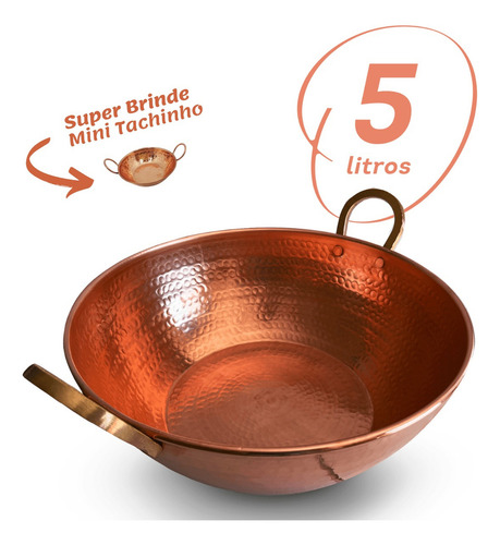 Tacho De Cobre Artesanal 5 Litros / !