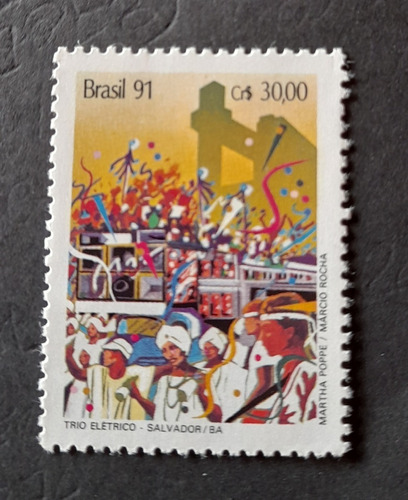 Sello Postal - Brasil - Carnaval - 1991