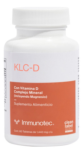 Immunotec Klc-d | Calcio, Vitamina D Y Magnesio | Salud Ósea