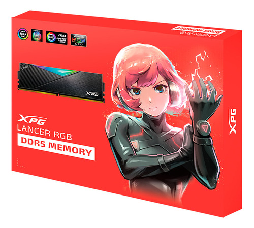 Memoria Ram Pc Xpg Lancer Ddr5 32gb 7200mt/s Negro (2x 16gb)