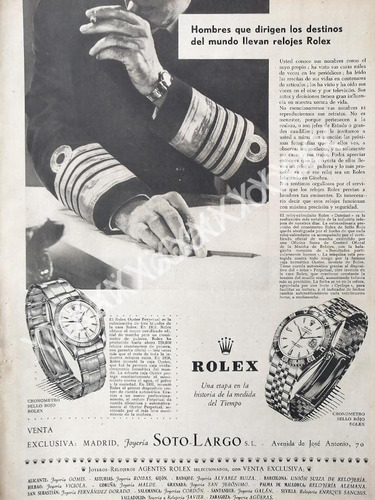 Cartel De Hombres Poderosos Relojes Rolex Oyster Perpetual 1