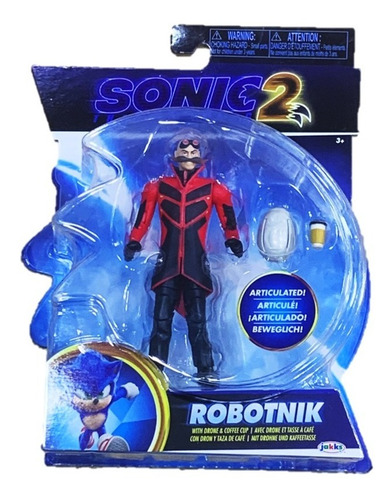 Novo Boneco Sonic 2 The Hedgenog Robotnic Articulado 