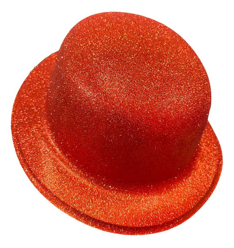 1 Sombrero De Plastico Con Diamantina En Color Rojo