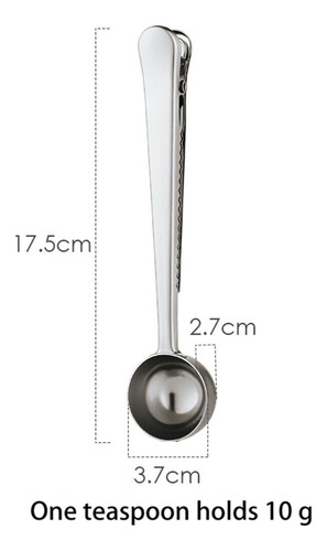 5 Cucharas De Café Con Clip De Sellado Cucharada Para Hacer