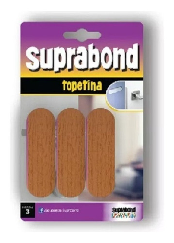 Topetina Suprabond De Goma Rectangular Simil Madera