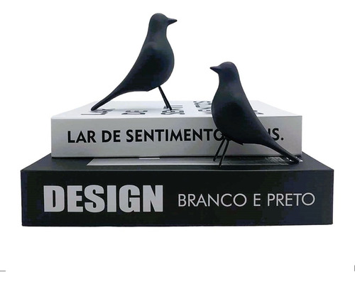 Conjunto Livros Caixas Decorativos Dupla Eames Contemporâneo