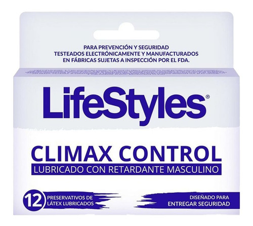 12 Preservativos Lifestyles Climax Control Efectivo 