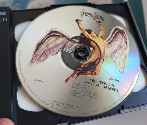 Led Zeppelin サイン入りCD Cd Led Zeppelin Physical Graffiti Americano 2cd Original 94