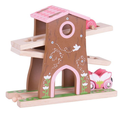 Bigjigs Rail Casa De Árbol De Polvo Pixie De Madera Juego De