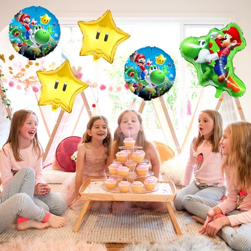 5pzs Globos Para Super Mario Bros Cumpleaños Decoraciones