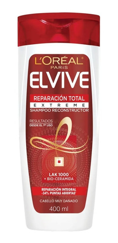 Shampoo Elvive Rep Total Extreme Tubo Depresible 400 ml