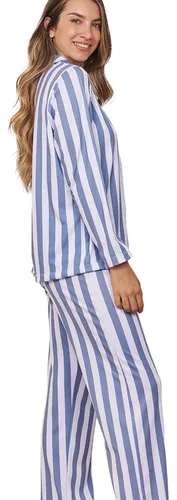 Pijama Jaia 24031e Atenea Camisa Botón Pantalón Recto