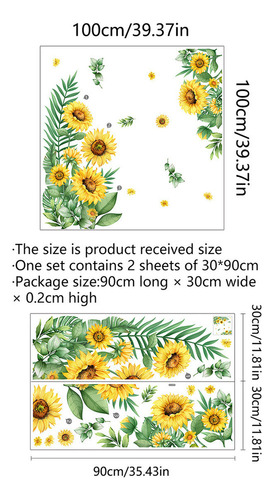 Tee Pegatinas De Pared Con Diseño De Plantas, Flores Y