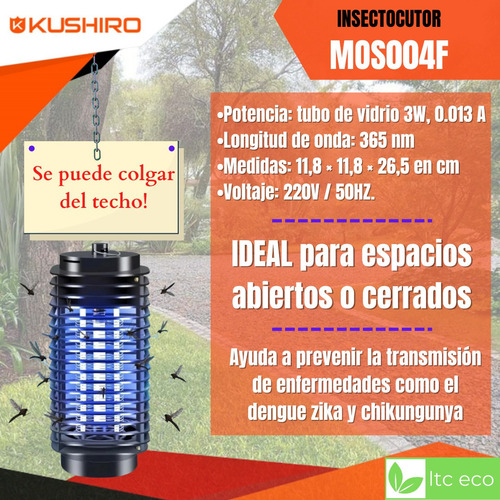 Imagen 2 de 8 de Insectocutor Repelente Farol Mata Mosquitos Moscas Insectos