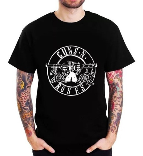 Playeras Camisetas 4 Guns N Roses Slash Logo Rosas + Regalo