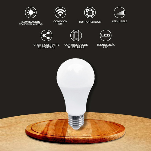 Foco Inteligente Led 7w E27 Atenuable Tecnolite Color De La