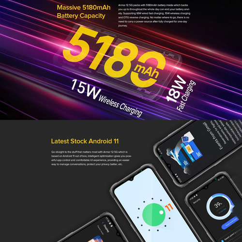 Ulefone Armor 12 | Resistente Ram 8 Gb / Interna 128 Gb | 5g