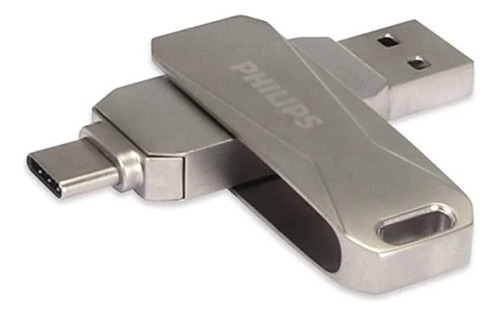 Philips 100PHI09251 Color Gris Pendrive Snap 128gb Usb 3.0 A Tipo C