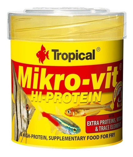 Tropical Mikro Vit 32gr Proteina Alevines Alimento Peces