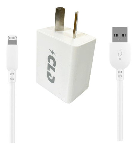 Imagen 1 de 10 de Cargador 2 Usb + Cable Lightning Compatible iPhone iPad 2.4a