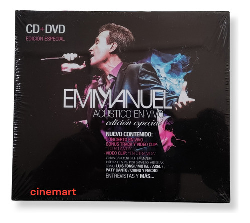 Emmanuel Acustico En Vivo Cd + Dvd Nuevo