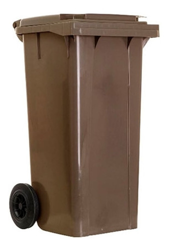 Lixeira Contentor Lixo 120 Litros Com Roda Carrinho Coletor