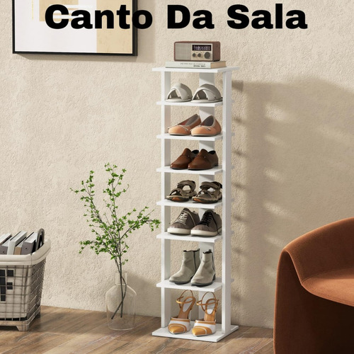Sapateira Estante Calçados 7 Prateleiras Desmontável Ferro
