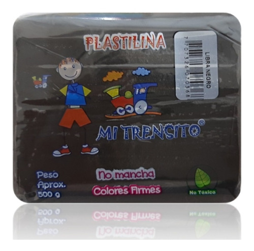 Plastilina En Barra Mi Trensito Negra 500gr  *1 Und