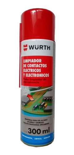 Limpiador De Contactos Electricos Electronicos Wurth 300ml