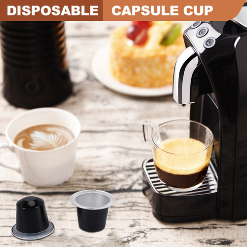 50sets Refillable Coffee Capsules Cup Disposable Coffee Caps