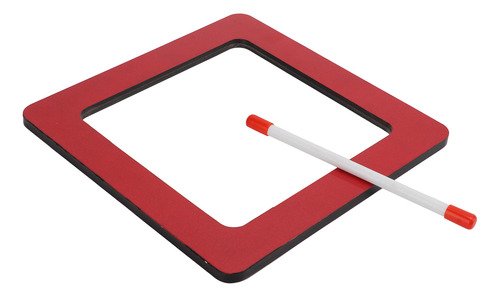 Tambor De Mano, Cartón Comprimido, Piel De Resina, Color Roj