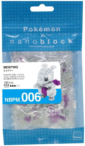 Nanoblock Pokemon Mewtwo Kit De Construcción, Blanca