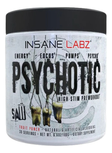 Pre Entreno Psychotic Saw Series Insane Labz 30 Serv Fruit Punch