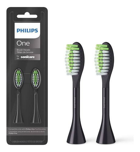 Philips Sonicare Repuesto One Bh1022/06 Black 2 Brush Heads