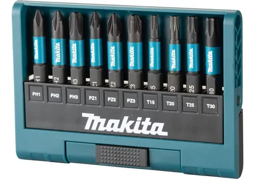 Jogo De Bits Impacto 1/4 Torx Phillips Pozidriv 10pçs Makita