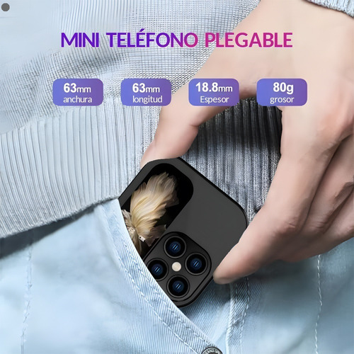 Ip17 Mini Teléfono Plegable 1.77 Pulgadas Dual Sim