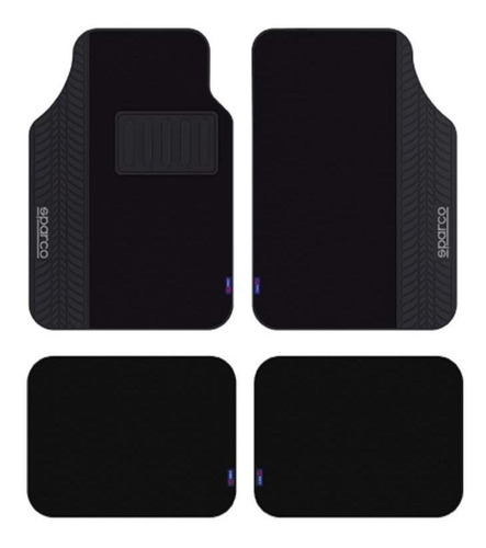 Imagen 1 de 10 de Cubre Alfombra Auto Sparco 4 Piezas Pvc Universal