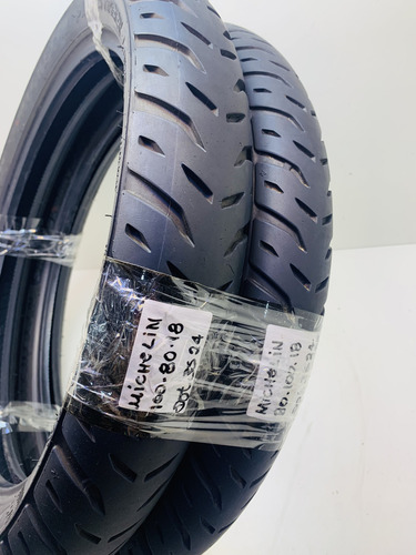 Pneu Dianteiro Pneu Traseiro 100/80/18 80/100/18 Cod 1456 (Usado)