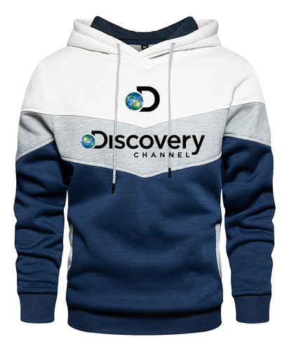 Nuevas Sudaderas Con Capucha Patchwork Discovery Channel Par