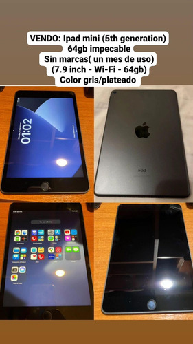 iPad Mini 5th Generation 64 Gb, Impecable Como Nuevo Nuñez