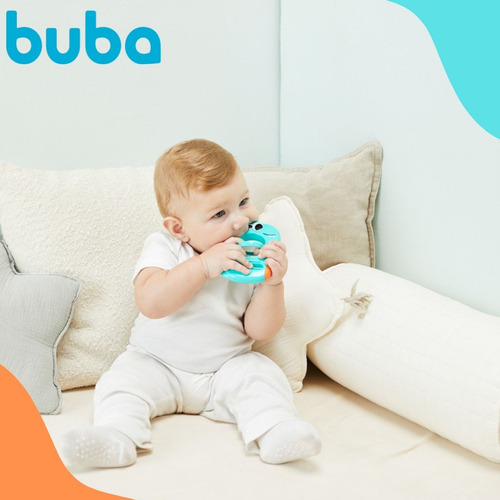 Chocalho Com Espelhinho Dino Interativo Buba Brinquedo Bebe
