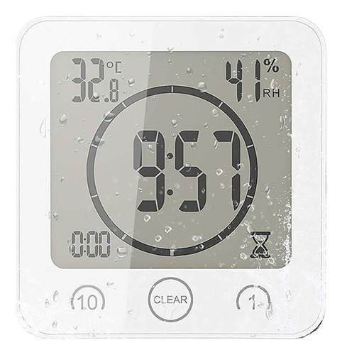 Reloj De Baño Pantalla Lcd Digital Relojes De Pared De Humed