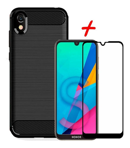 Funda Estuche + Vidrio Templado 5d Full Huawei Y5 2019