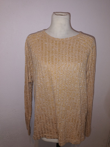 Sweater De Lanilla Liviana Color Beige Talle L/xl