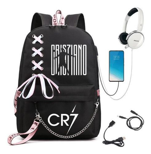 2024 Nueva Mochila Usb Cr7c Luo Youth De Gran Capacidad Para